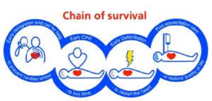 Image depicting the Chain of Survival Steps