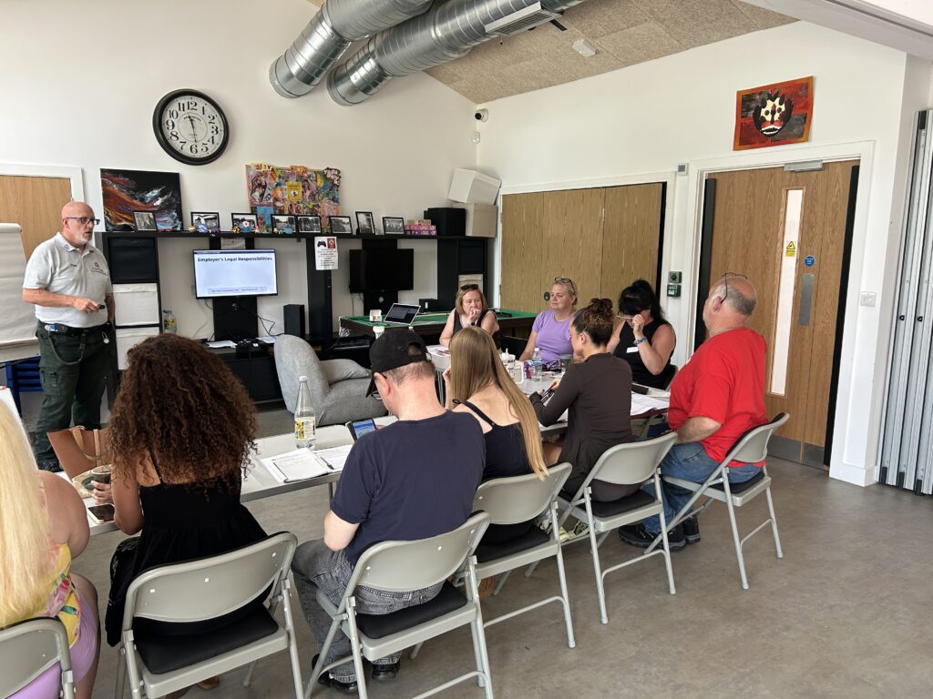 P3 First Aid Training delivering workplace first aid training to a group of delegates